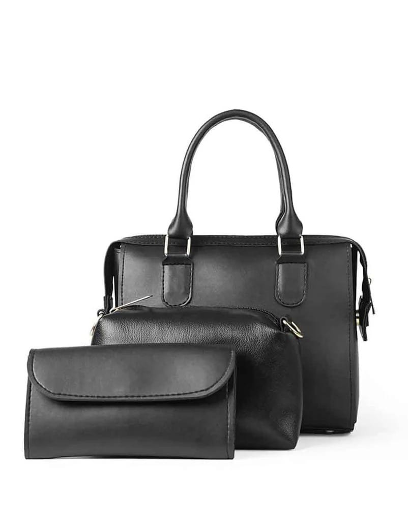 Olive 3-Piece Faux Leather Handbag Set for Women