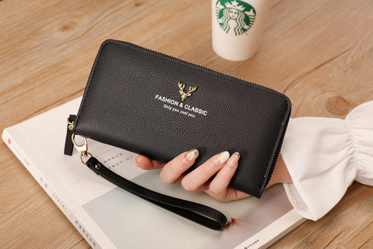 Stylish & High-Quality Ladies Wallet | Double Zipper | Mobile & Cardholder