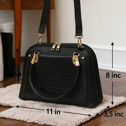 Wish Collection Elegant Double Zip Handbag for Women