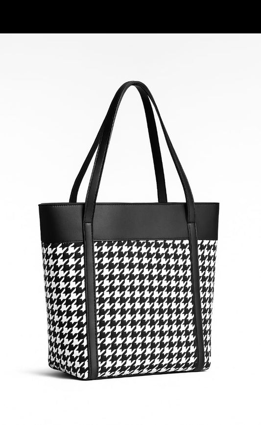 Nova Nero Large Faux Leather Tote