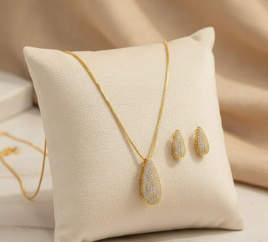 China Made Locket Set | No Color Fade | Elegant Necklace & Earrings
