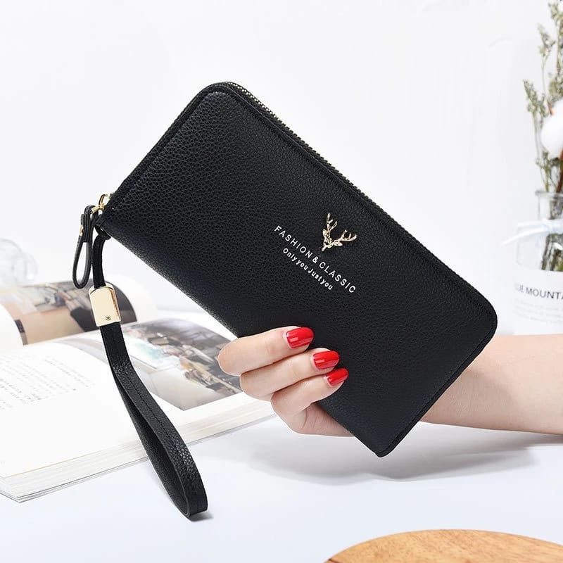 Stylish & High-Quality Ladies Wallet  | Double Zipper | Mobile & Cardholder