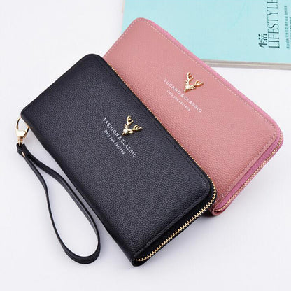 Stylish & High-Quality Ladies Wallet  | Double Zipper | Mobile & Cardholder