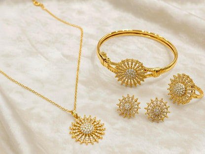 China Made Jewelry Combo Set | Bracelet, Pendant, Earrings & Ring |