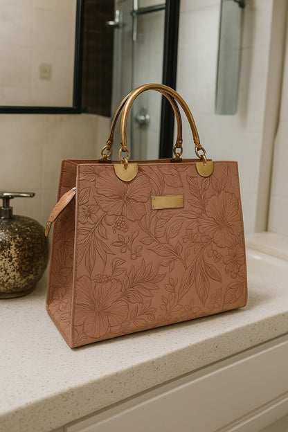 self-Printed Leather Handbag for Women