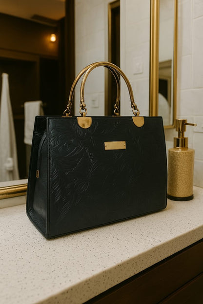 self-Printed Leather Handbag for Women