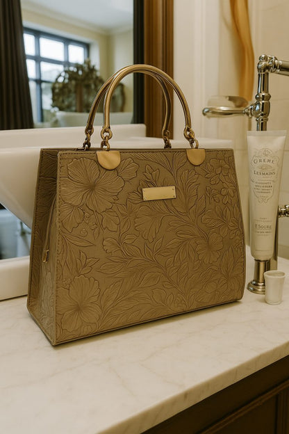 self-Printed Leather Handbag for Women