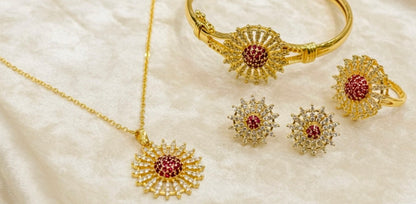 China Made Jewelry Combo Set | Bracelet, Pendant, Earrings & Ring |