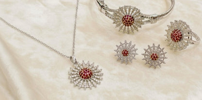 China Made Jewelry Combo Set | Bracelet, Pendant, Earrings & Ring |