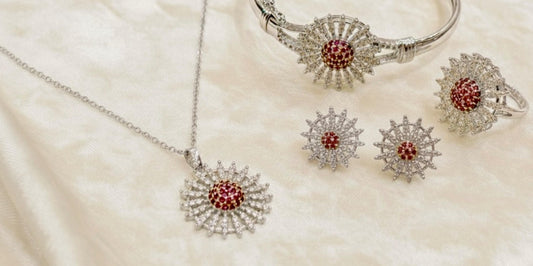 China Made Jewelry Combo Set | Bracelet, Pendant, Earrings & Ring |